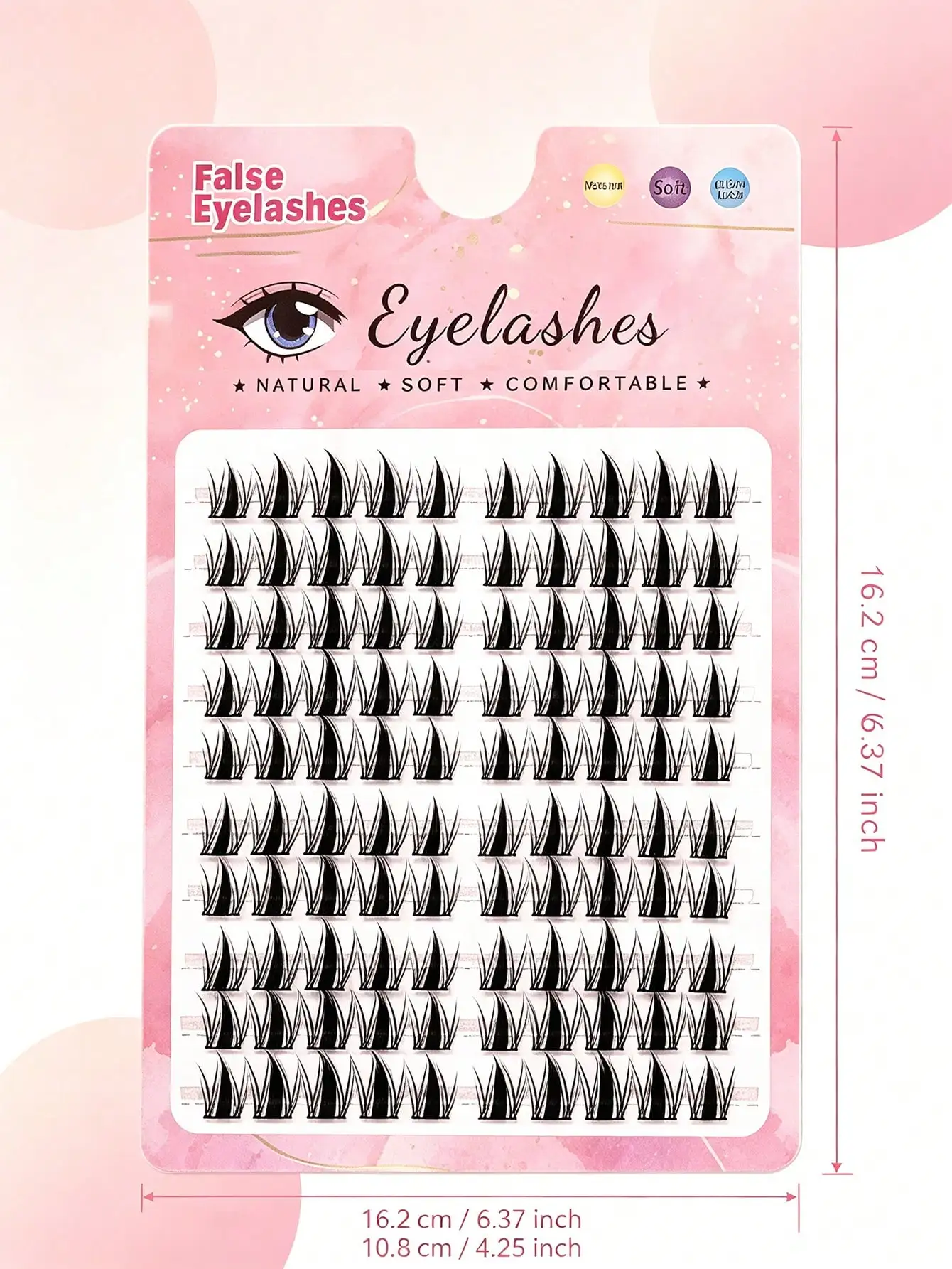 Spitze Anime-Fairy-Wimperncluster, weiche, leichte Einzelwimperncluster, großes Fassungsvermögen, ideal für tägliches Cosplay – Detail 4