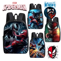 Venom Spiderman Backpack Marvel Movie Cartoon Print Kids Student Back To School Bag Men Office Vogue Laptop Storage Knapsack New