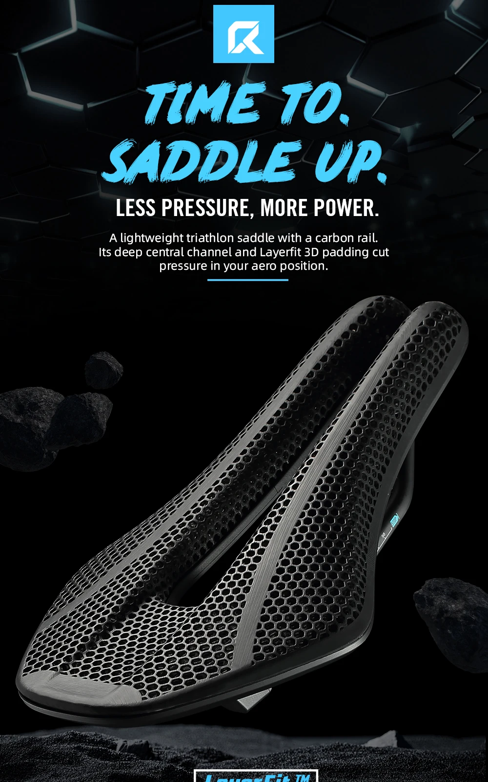 RYET 3D-Gedruckter 167g/199g TT-Sattel, 242x133mm Carbonfaser-Schiene Kurznasen-Aero-Design für Zeitfahr- und Triathlon-Fahrradteile – Detail 1