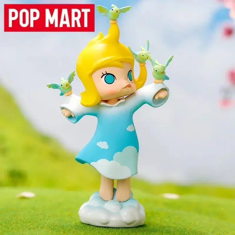 POP MART A Boring Day with Molly Series Mystery Box Torebka Niespodzianka Zabawki Lalka Śliczna Figurka Anime Ozdoby na Biurko Kolekcja Prezent Uroczy