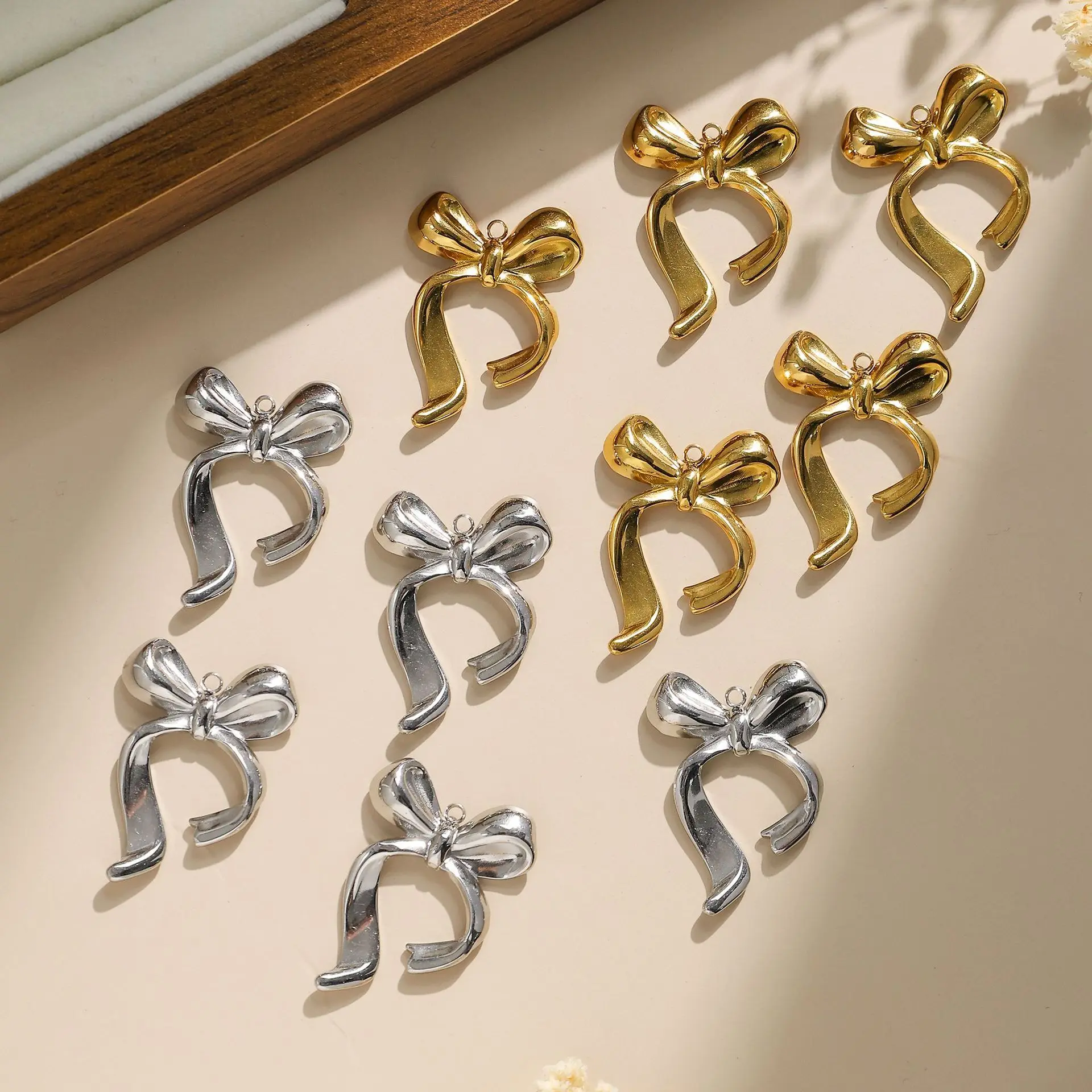 

5pcs Handmade Butterfly Necklace Pendant Charms Stainless Steel Pendnats Diy Earrings Bracelet Jewelry Making Accessories