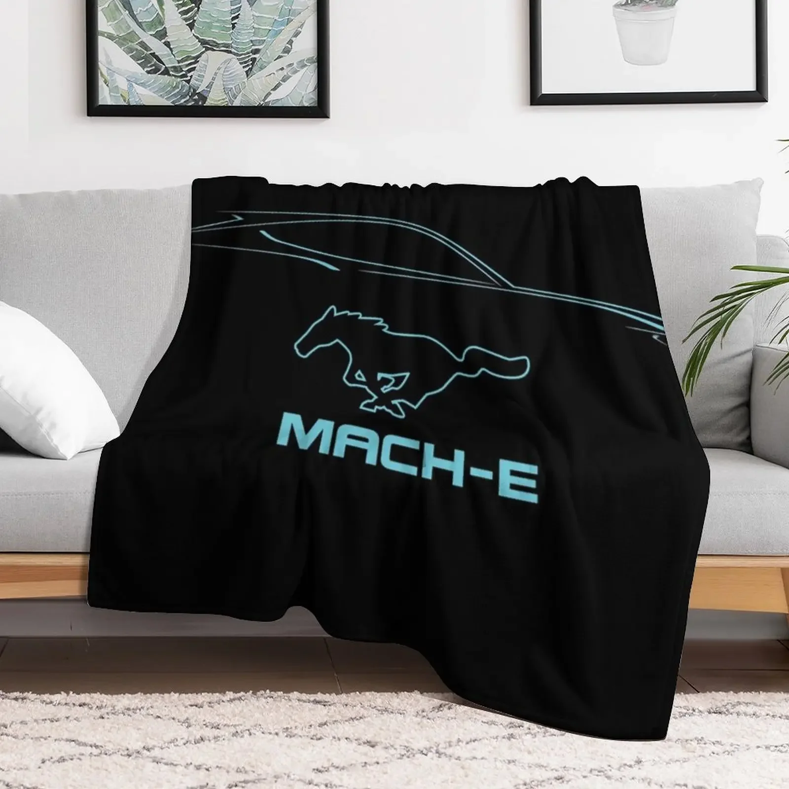 Mustang Mach-E Throw Blanket Fashion Sofas Vintage Blankets