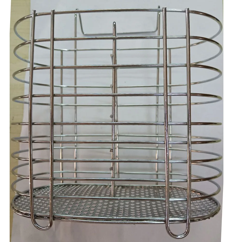 

Hanging Chopstick Cage Dishes Rack Utensil Holder Stainless Steel Premium Material Wall Mount Hollow Design Quick Dry Home