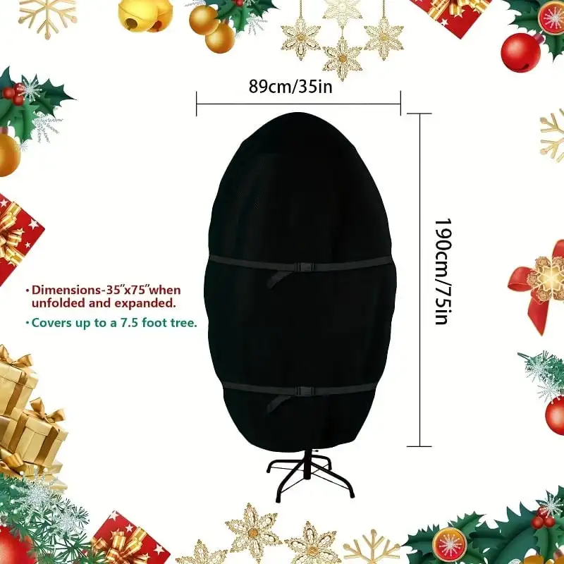 Christmas Tree Storage Cover, Heavy Duty Waterproof Artificial Xmas Tree Protector Bag, Dustproof Holiday Storage Case