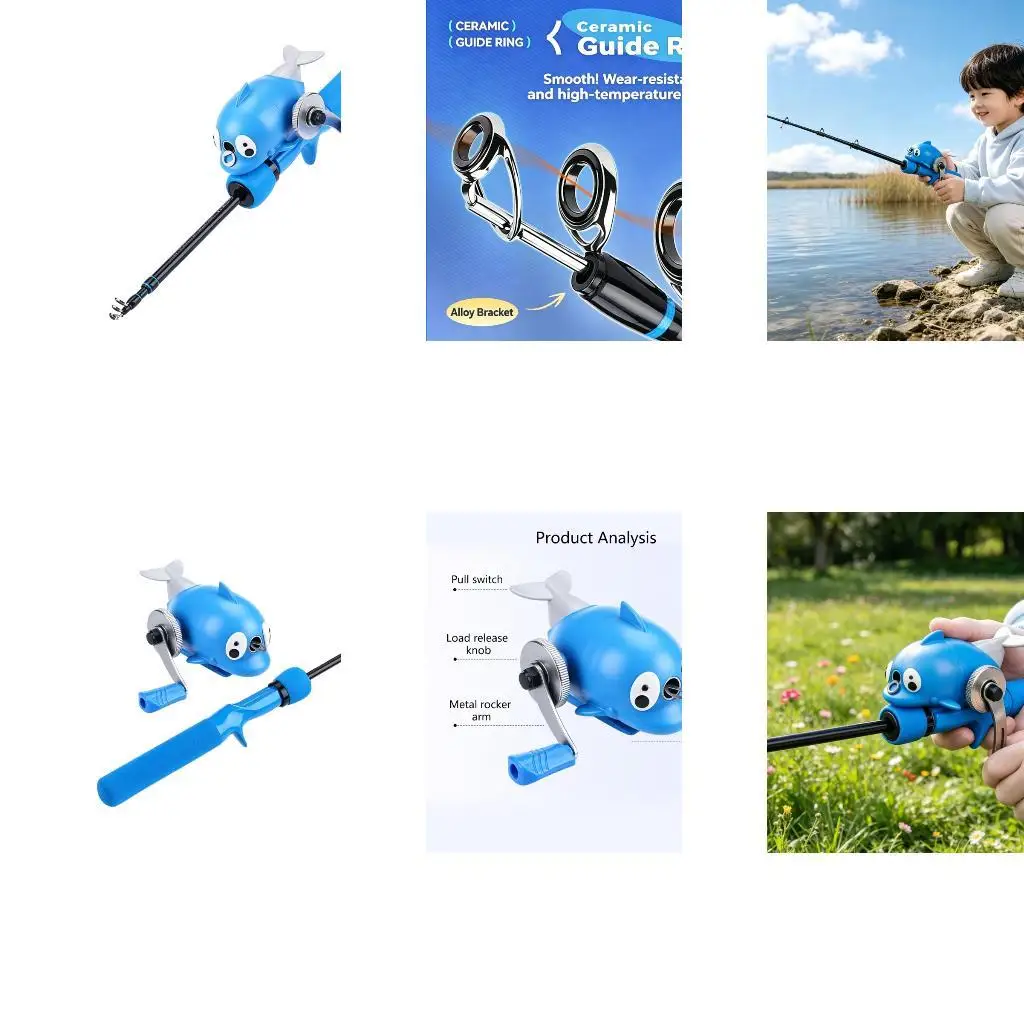 

Multipurpose Kids Fishing Rod Toy, Children Fishing Poles, Children Fishing Rod for Kids and Interactive Cats Teasers K1YF