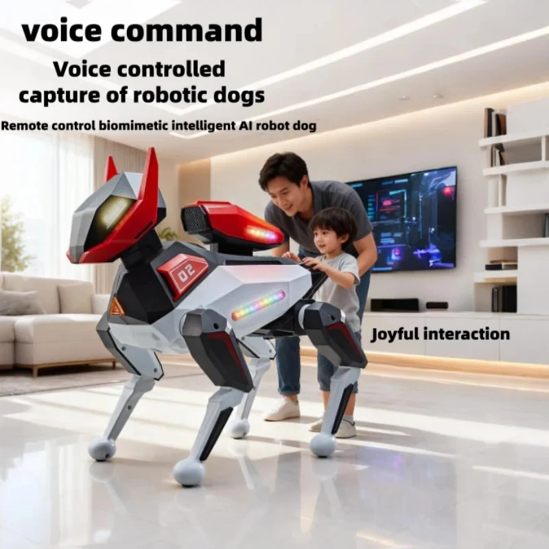 New AI Smart Robot Dog, Realistic Voice & Remote Control Tech Pet, Kids Interactive Toy Dog, Perfect Gift