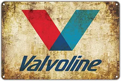 Fsdva Valvoline Limpiadores de aceite de motor Productos Gasolinera Pared retro Decoración del hogar Letreros de metal