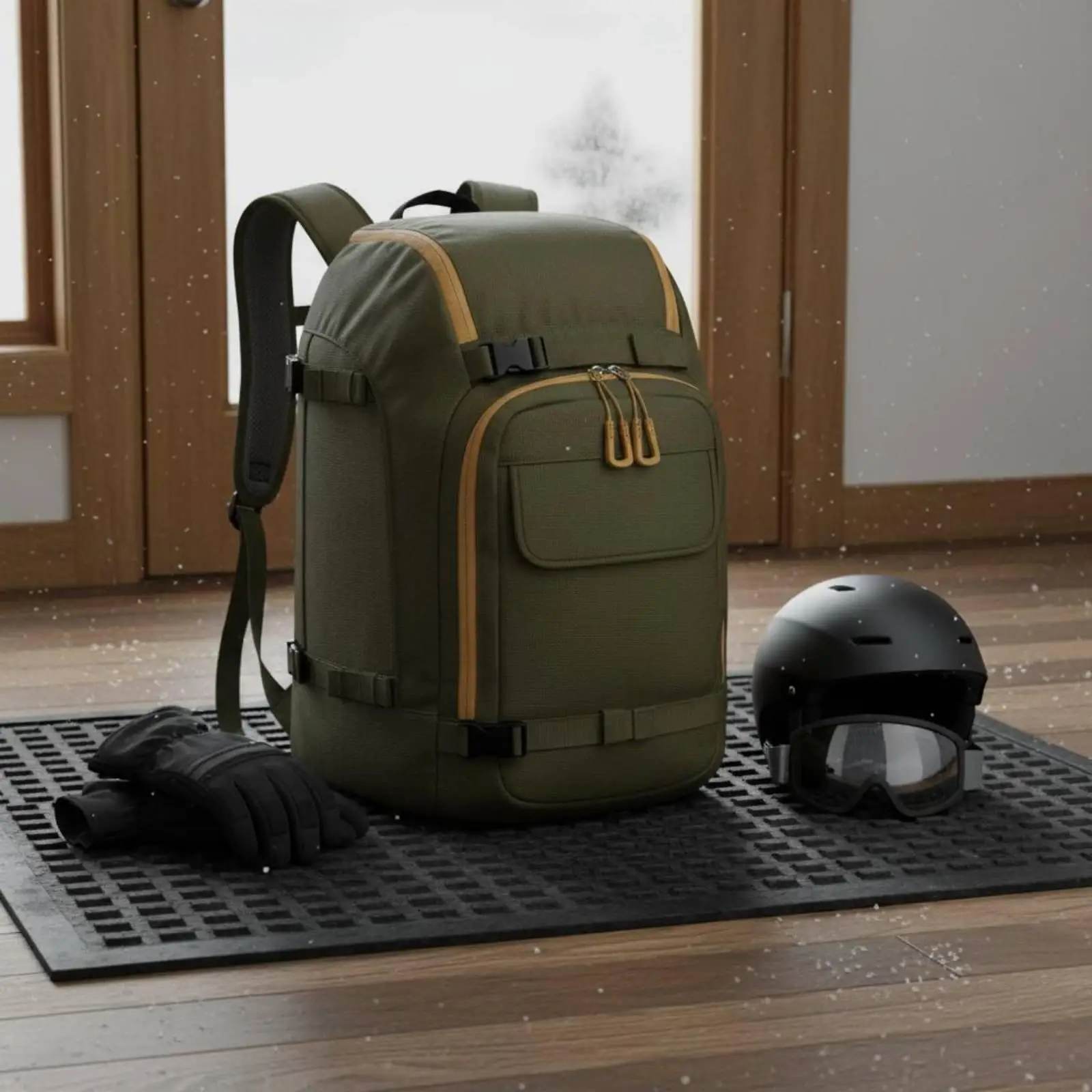 Ski Boot Backpack Large Capacity Ski Travel Backpack Multiple Compartments Snowboard Boot Bag
