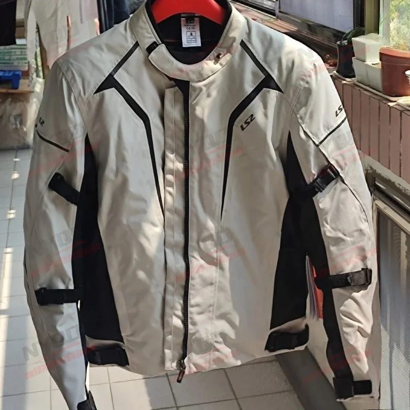 LS2 Mj145 Motorcycle Riding Jacket, Men's and Women's Four Season Racing Suit Warm Anti Fall Windproof Belt CE Certification