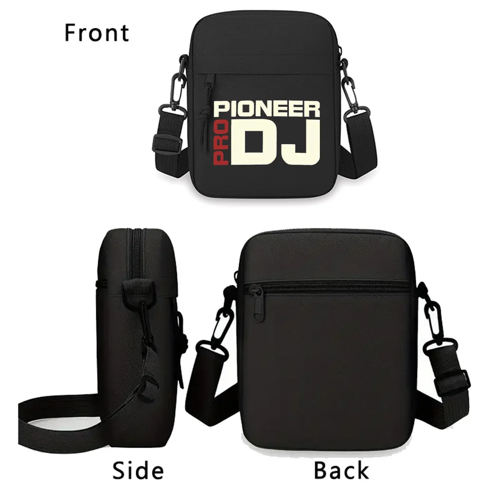 Pioneer DJ toile de fond noire Pro hommes sac à bandoulière simple épaule femmes dessin animé Film impression conception unisexe