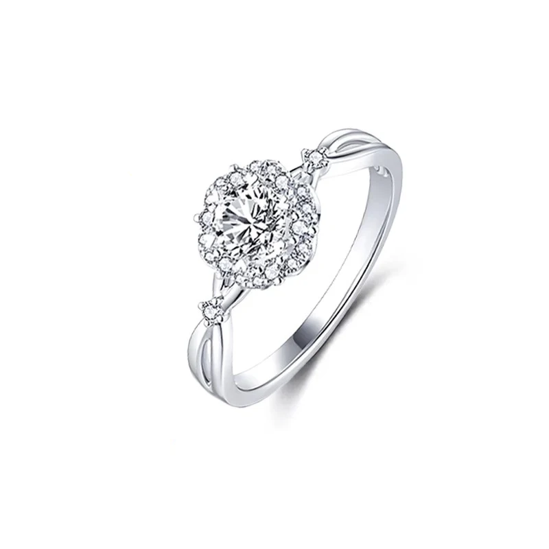 

kelameimeng flowers Grow Lab diamonds ring female Wedding ring fashion women platinum 950 ring ART