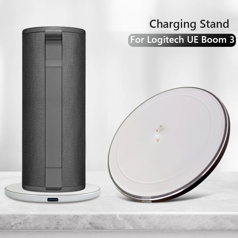 Desktop Charging Dock Station for Logitech Ultimate Ears Boom 3/UE Megaboom 3 Power Charging Dock Bluetooth Speaker Stand Pad