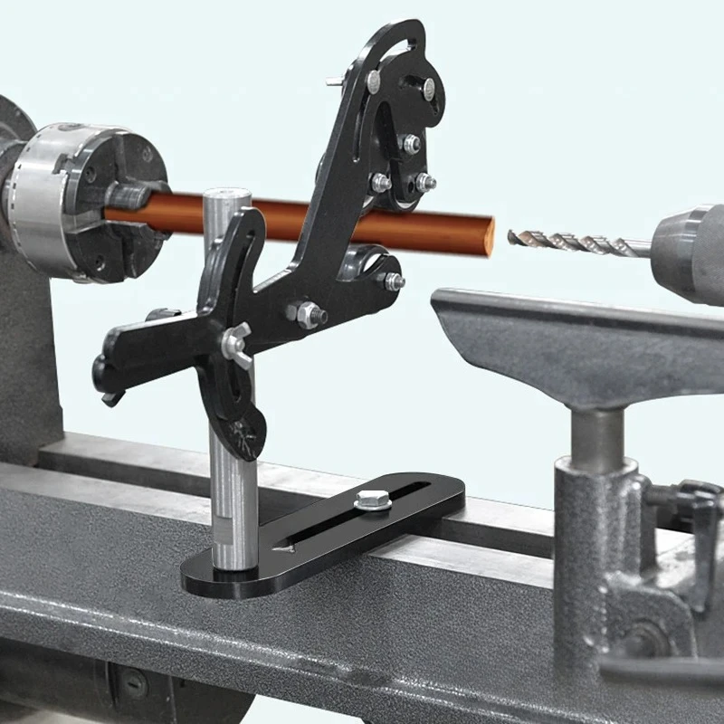 Center frame woodworking lathe wood rotation anti-vibration bracket ZXJ-03 boutique three-wheel center with tool rest wood rotat