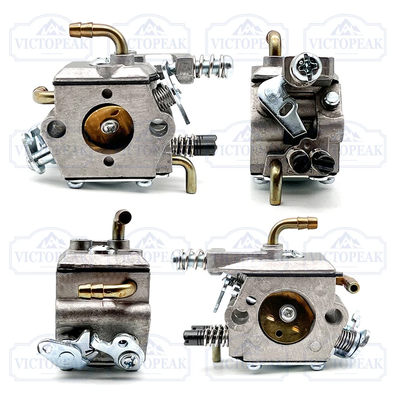 

4 Pieces Garden Tool Parts Accessories Automatic Carburetor with Copper Elbow for Chinese Chainsaw 45cc 52cc 58cc