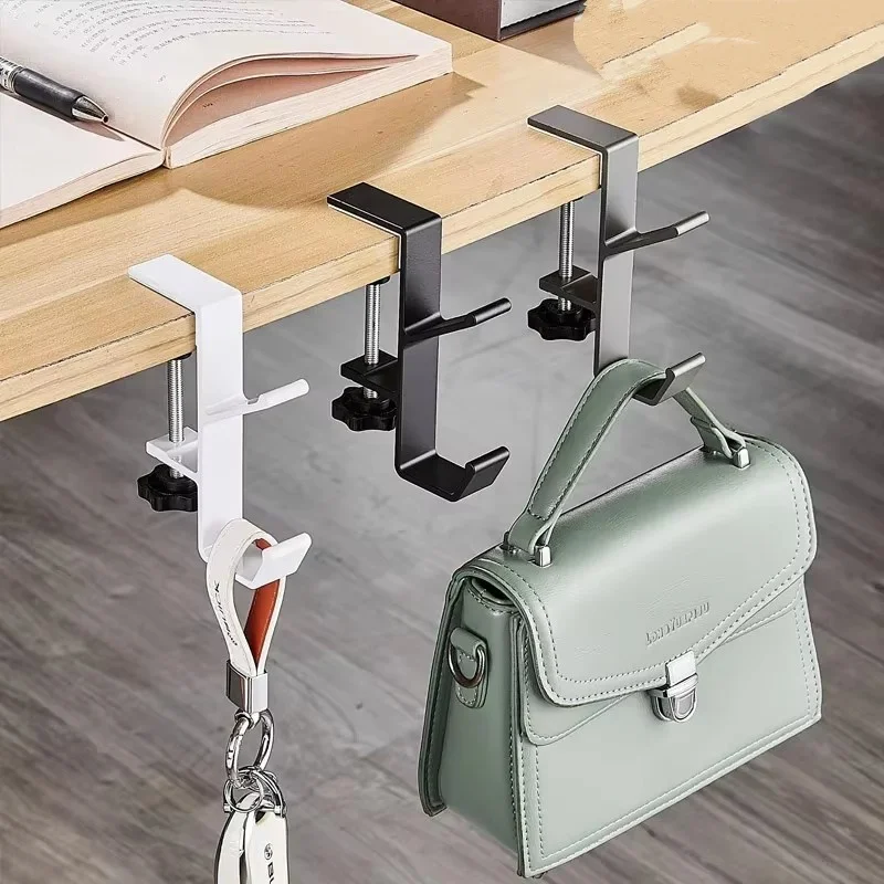 Punch-free Hanging Bag Hook Student Desk Side Hanging Bag Artifact Removable Mobile Handbag Holders Multi-functional Table Hook