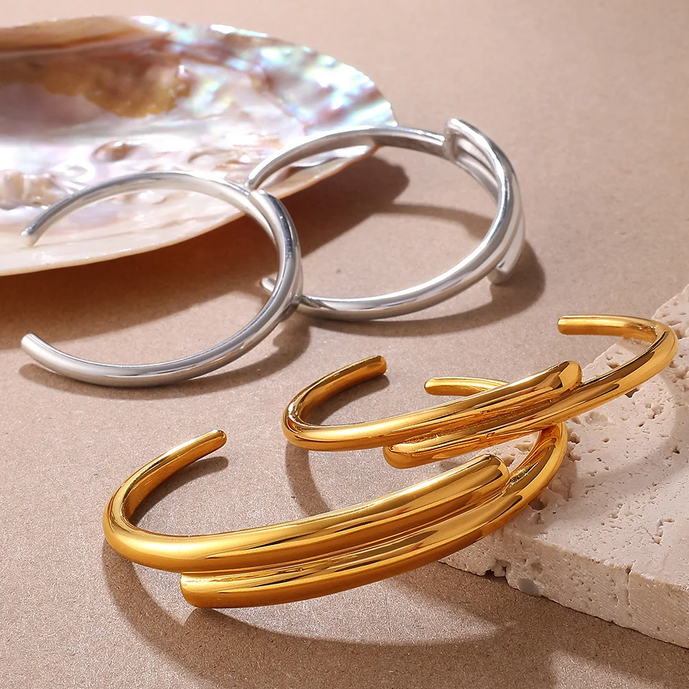 

Fashionable Splicing Open Stainless Steel Multifunctional High-end Niche Bracelet, Non Fading