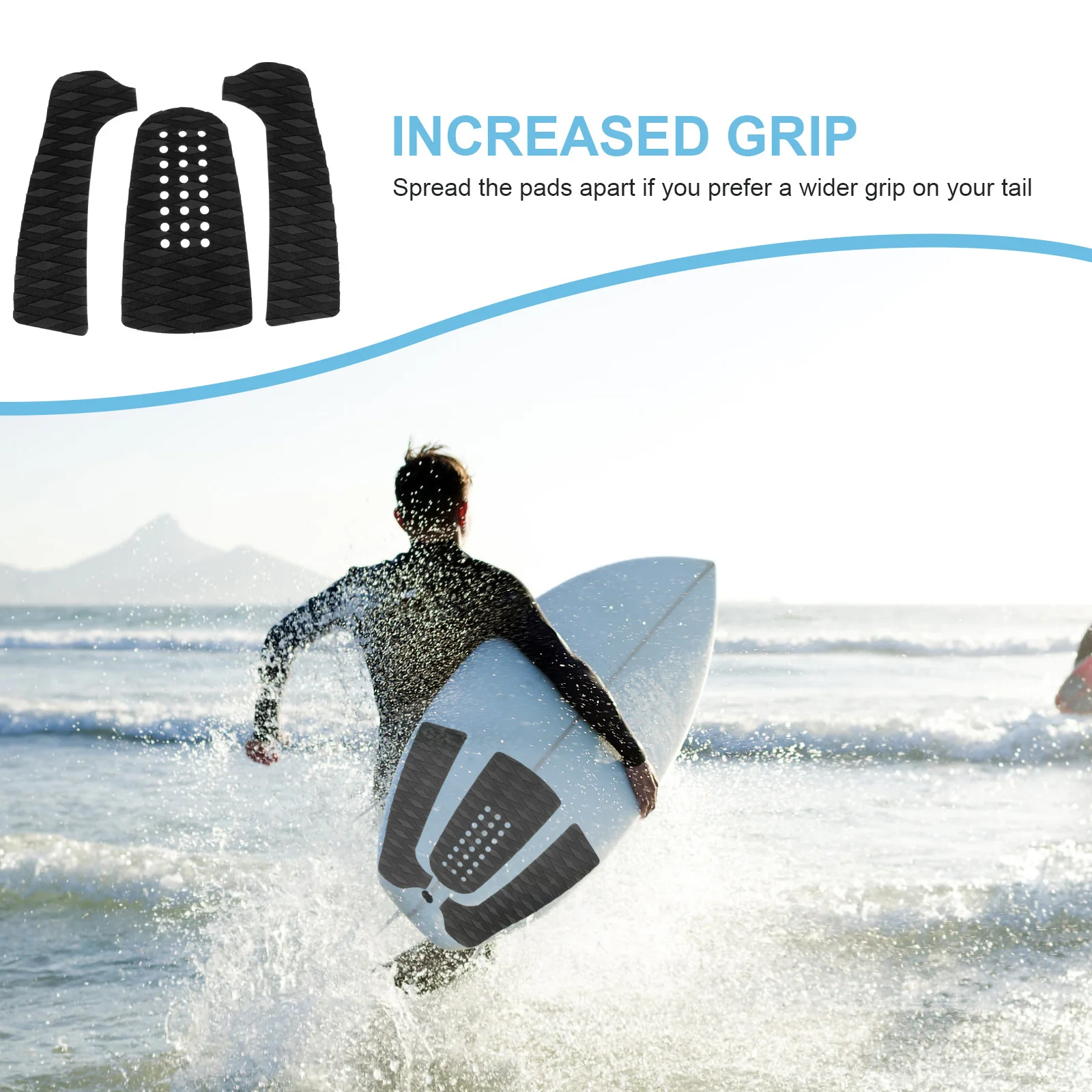 3 قطعة منصات الجر لوح التزلج إيفا سطح السفينة السيطرة ستومب منصات لركوب الأمواج المضادة للانزلاق الذيل قبضة وسادة تصفح لوازم الرياضات المائية