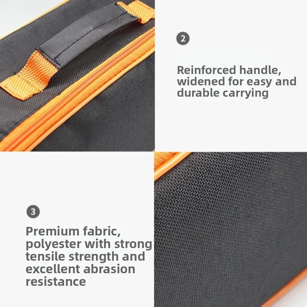 Oxford Fabric Tool Bag Zipper Closure Wear-Resistant Car Trunk Storage Box With Handle Black Color Vacuum Cleaner Storage Bag