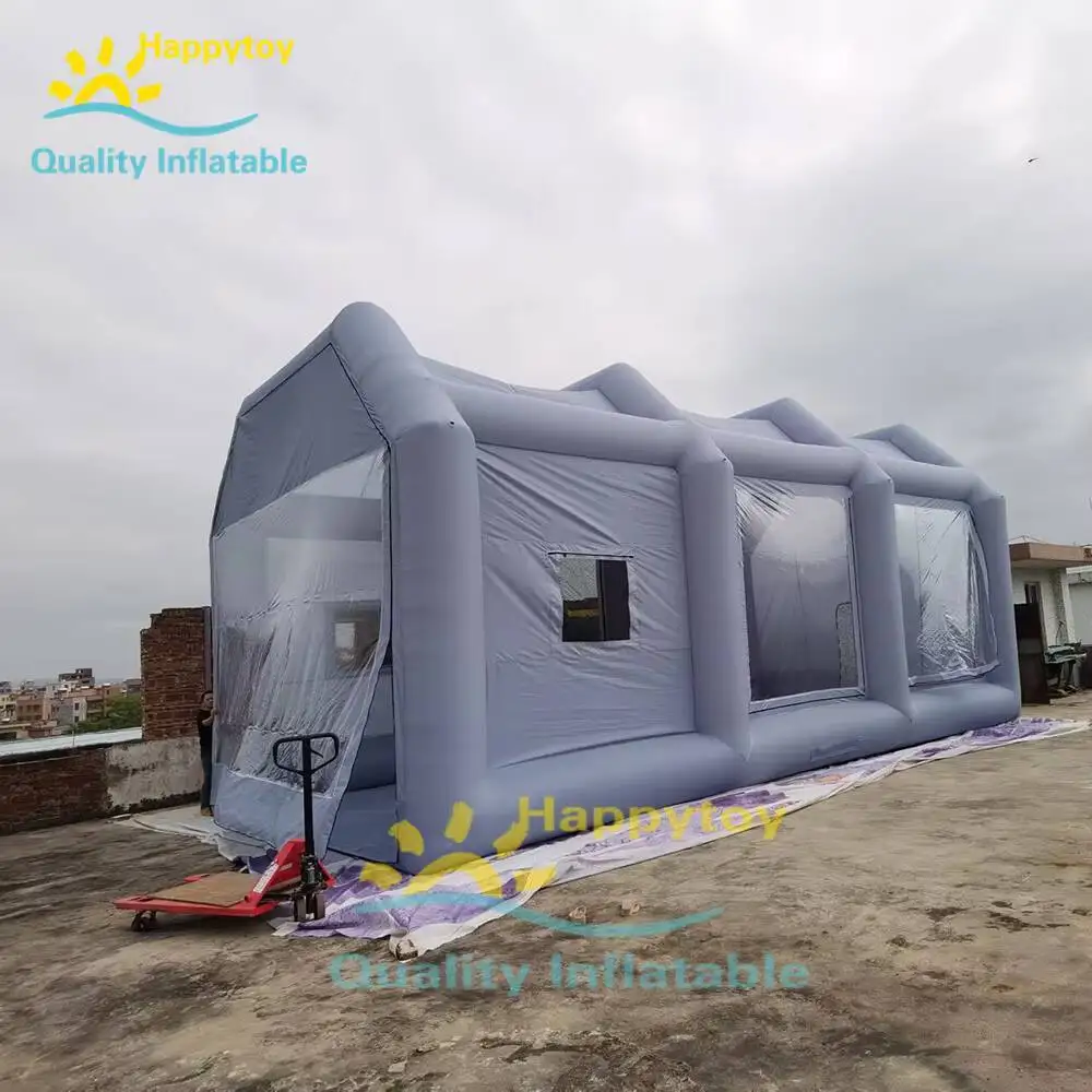 Outdoor Inflatable Spray Booth With Two Blowers Portable Inflatable Garage Car Cover Painting Wash Shelter Tent
