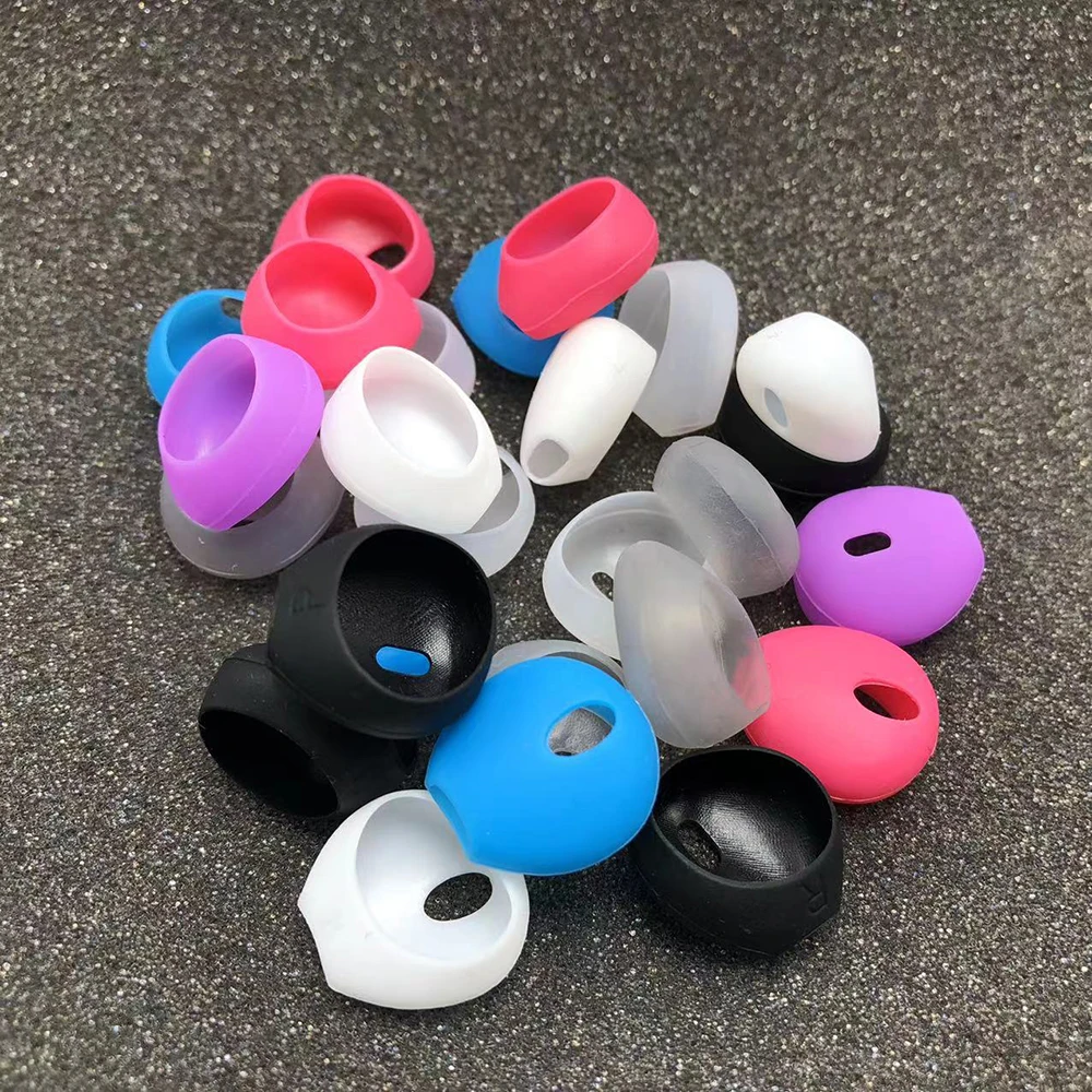 2pairs Eartips For Iphone Earpods Earphone TWS Wireless Earphones Earcaps Rubber Cushion Headphones Ear Plug Sleeve Earbuds