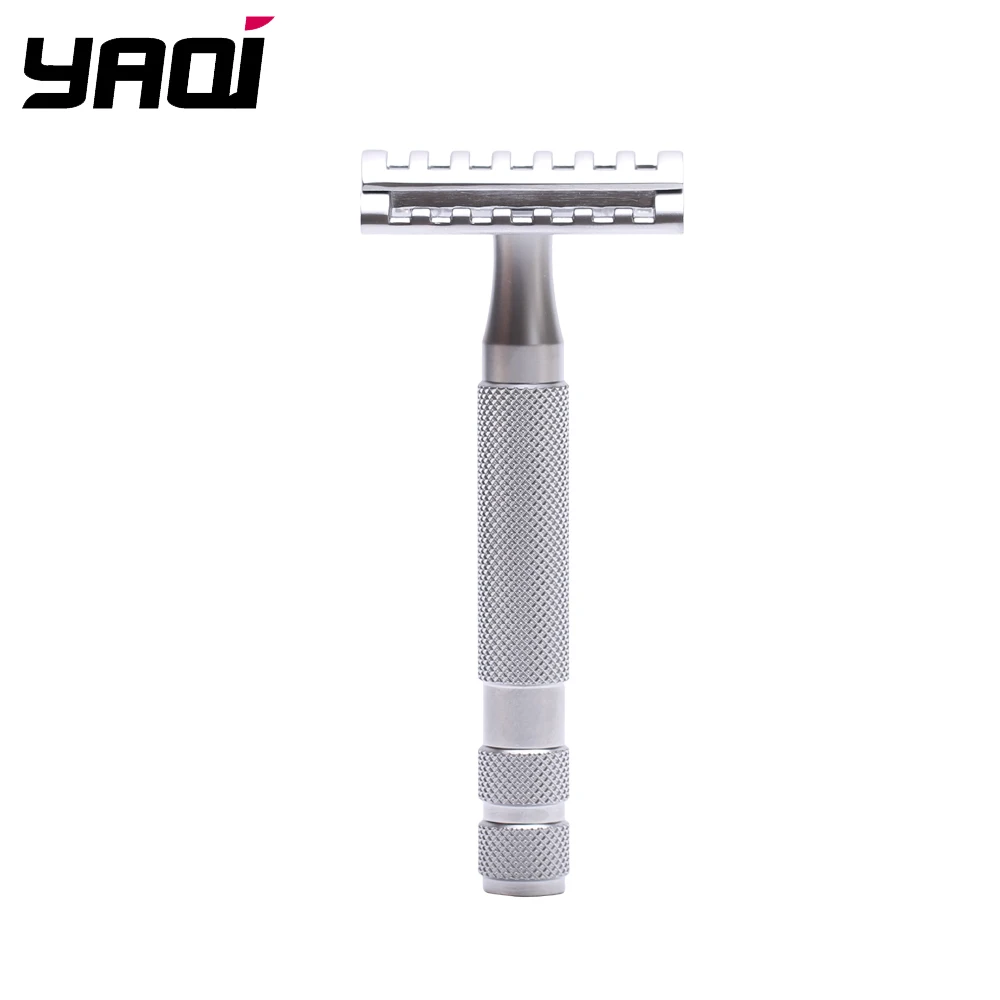 YAQI KNIGHT-HELMET razor Head Stainless Steel Handle DE Safety Razor for Men