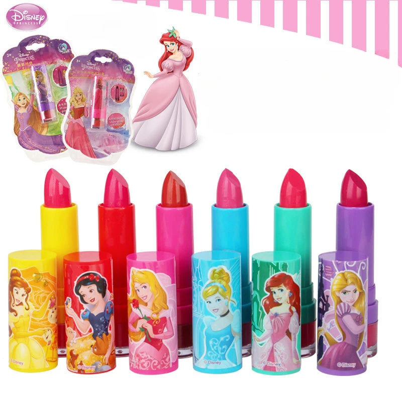 Disney-Children's Party Dress Up Lipstick and Lip Balm, Washable DIY Girl, Holiday Gifts stickers  halloween wedding decoration