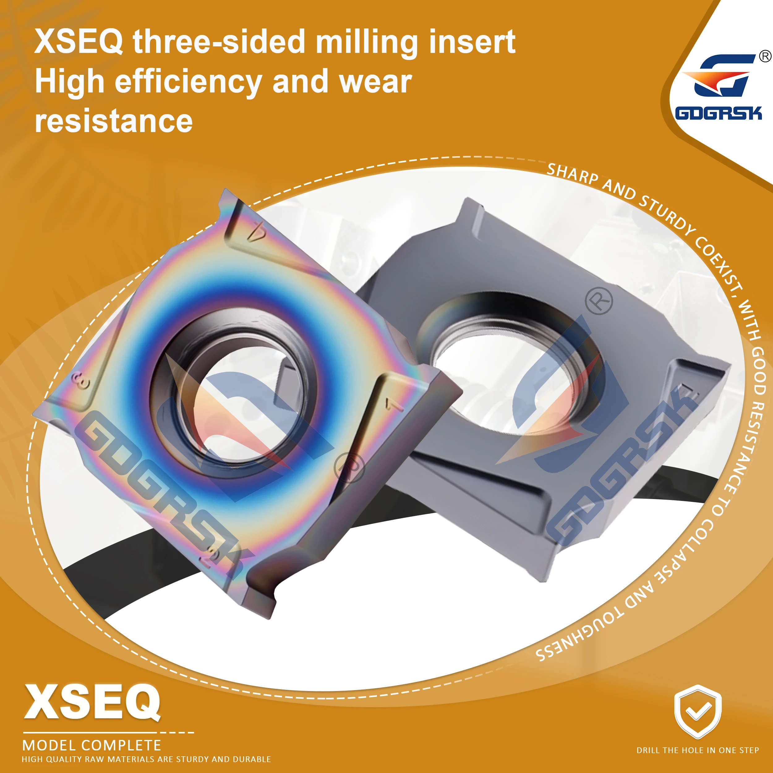 

Трехсторонние вставки для фрезерных станков с ЧПУ XSEQ1204 XSEQ12T4 XSEQ1203 GD9060 GD678 Токарный станок с ЧПУ, фрезерные вставки из нержавеющей стали