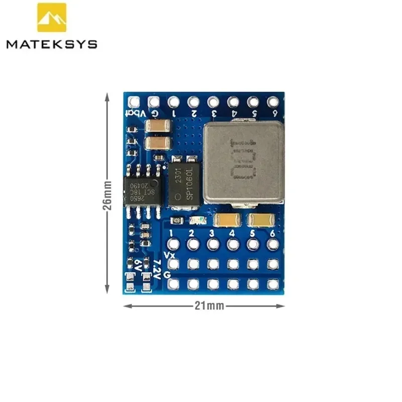 MATEK SERVO PDB Power Distribution Board with BEC 5.5-36V Input 5V 6V 7.2V 8.2V Adjustable Output for FPV RC Airplane