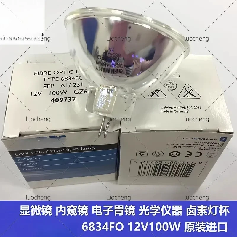 For 6834FO Microscope Projector Tungsten Halogen Lamp Cup 12V100W EFP Fiber Halogen Lamp For 409737