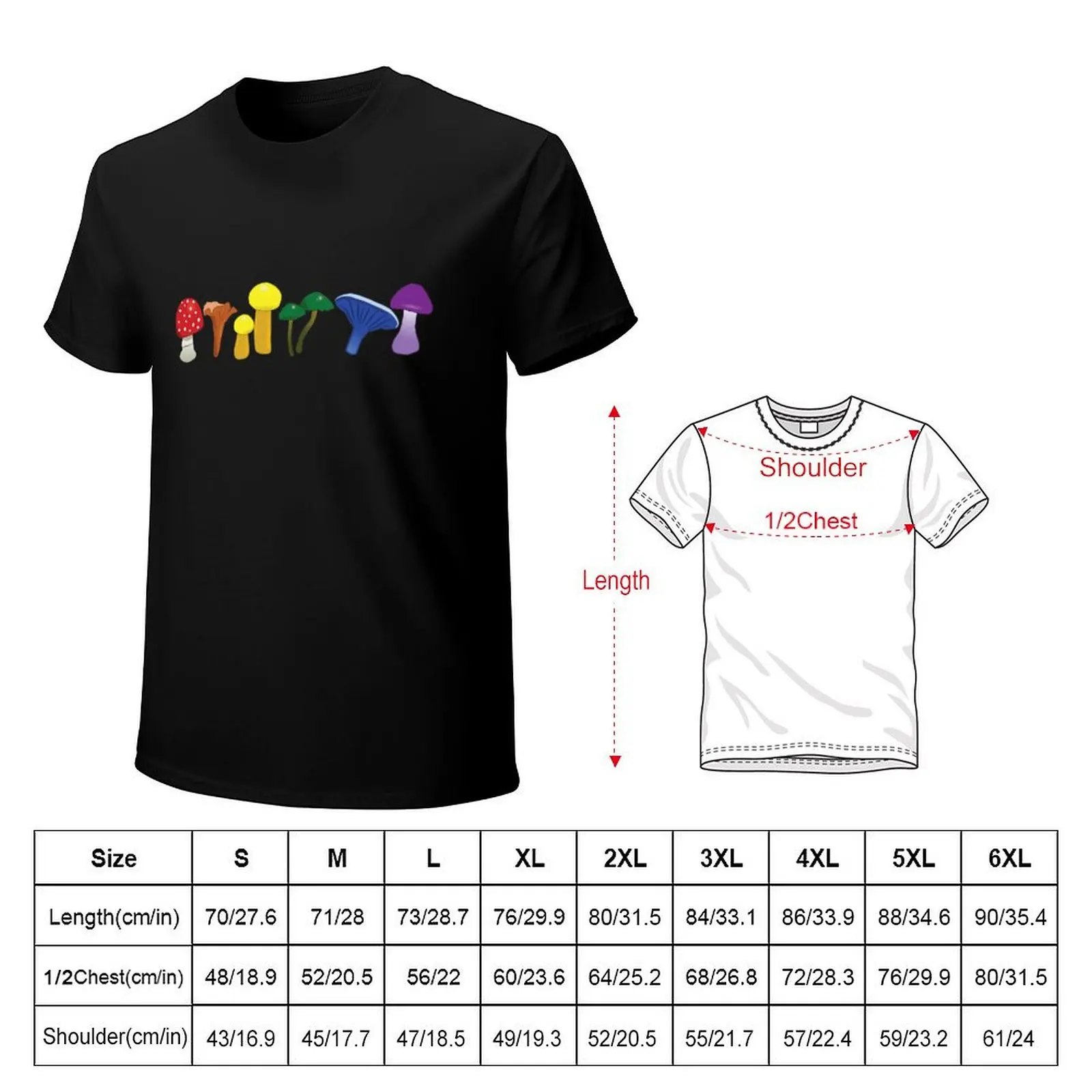 Rainbow pride mushrooms T-Shirt man t shirt designer T-Shirt