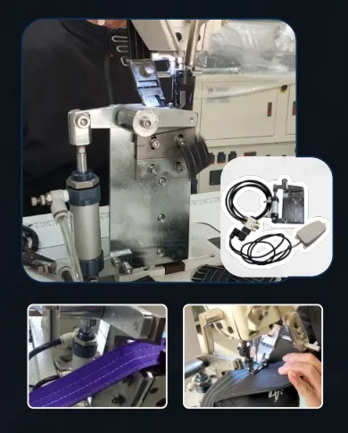 Industrial Sewing Accessories High Post Bed Sweatband Cutting Device Automatic Cutting Sewing Machine CBGZ-810 OEM Support