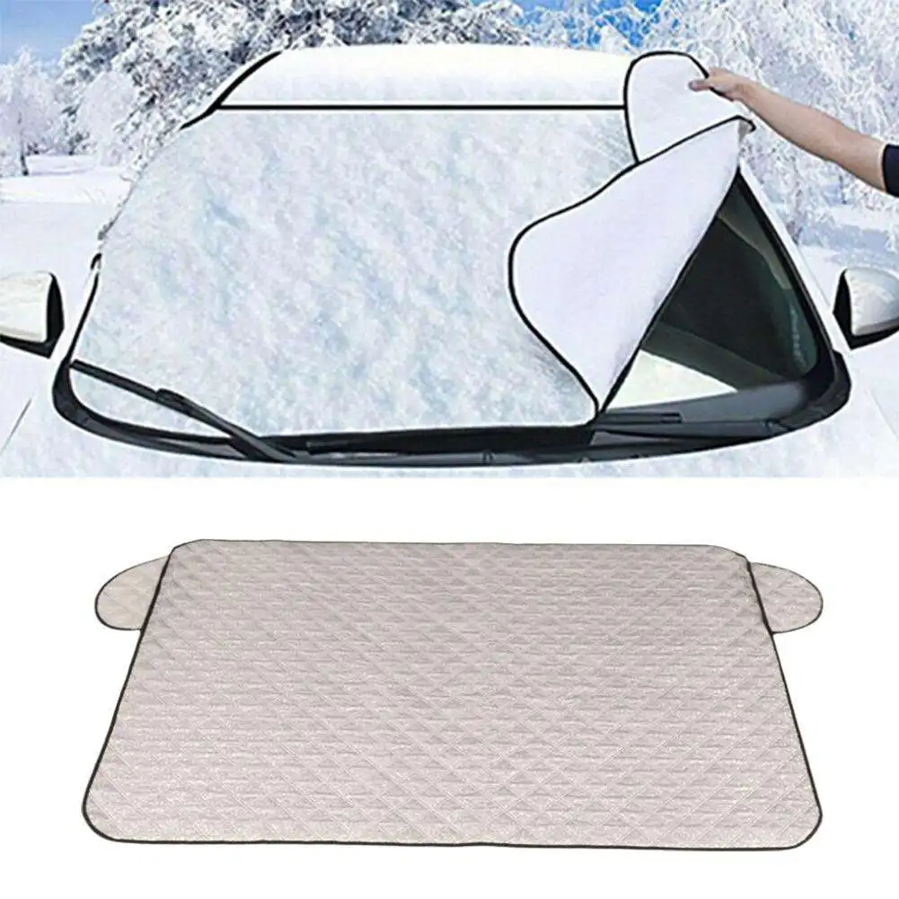 Front Car Snow Frost Cover Windshield Outdoor Waterproof Winter Automobiles Protection Thick Sunshade Protector U1N4