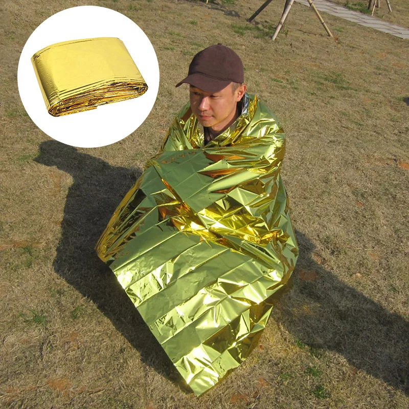 1~10PCS 160*210cm Outdoor Emergency Survival Blanket Waterproof Foil Thermal Space Lifesaving Sliver