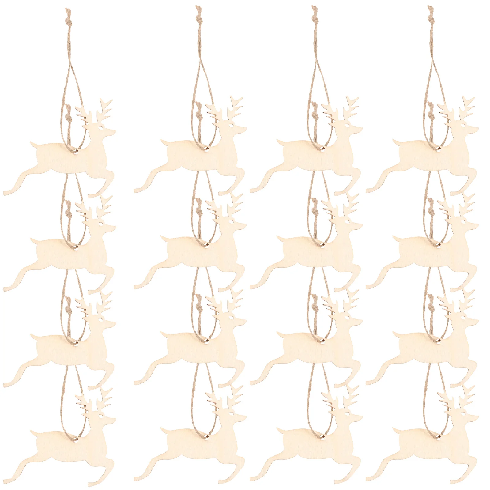 

50pcs Christmas Wooden Hanging Decor Craft Ornament For Xmas Tree Party Home Decoration Window Cafe Restaurant Holiday Gift