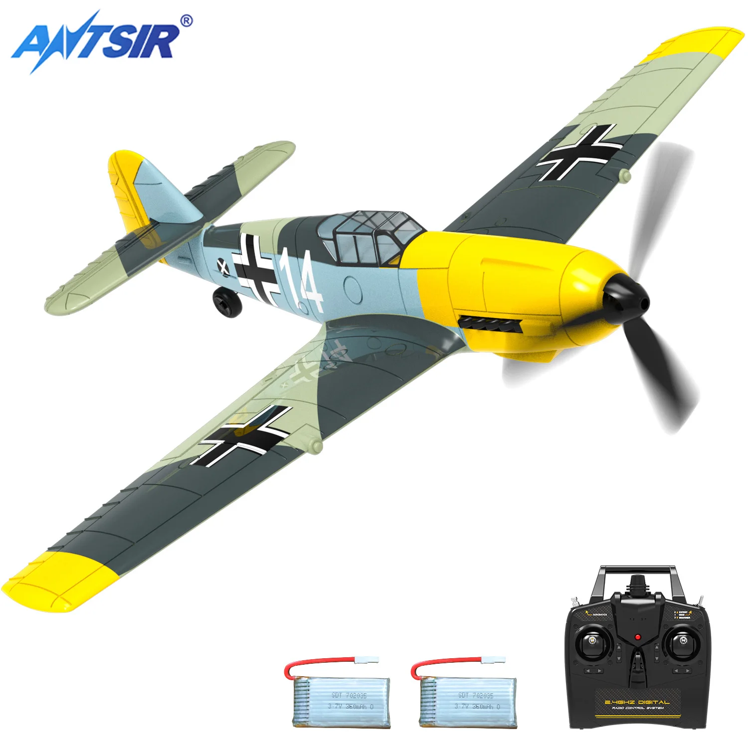 

BF109 RC Plane 2.4G 4CH 400mm Wingspan One-key Aerobatic Remote Control Aircraft RTF 761-11 EPP Foam RC Fighter