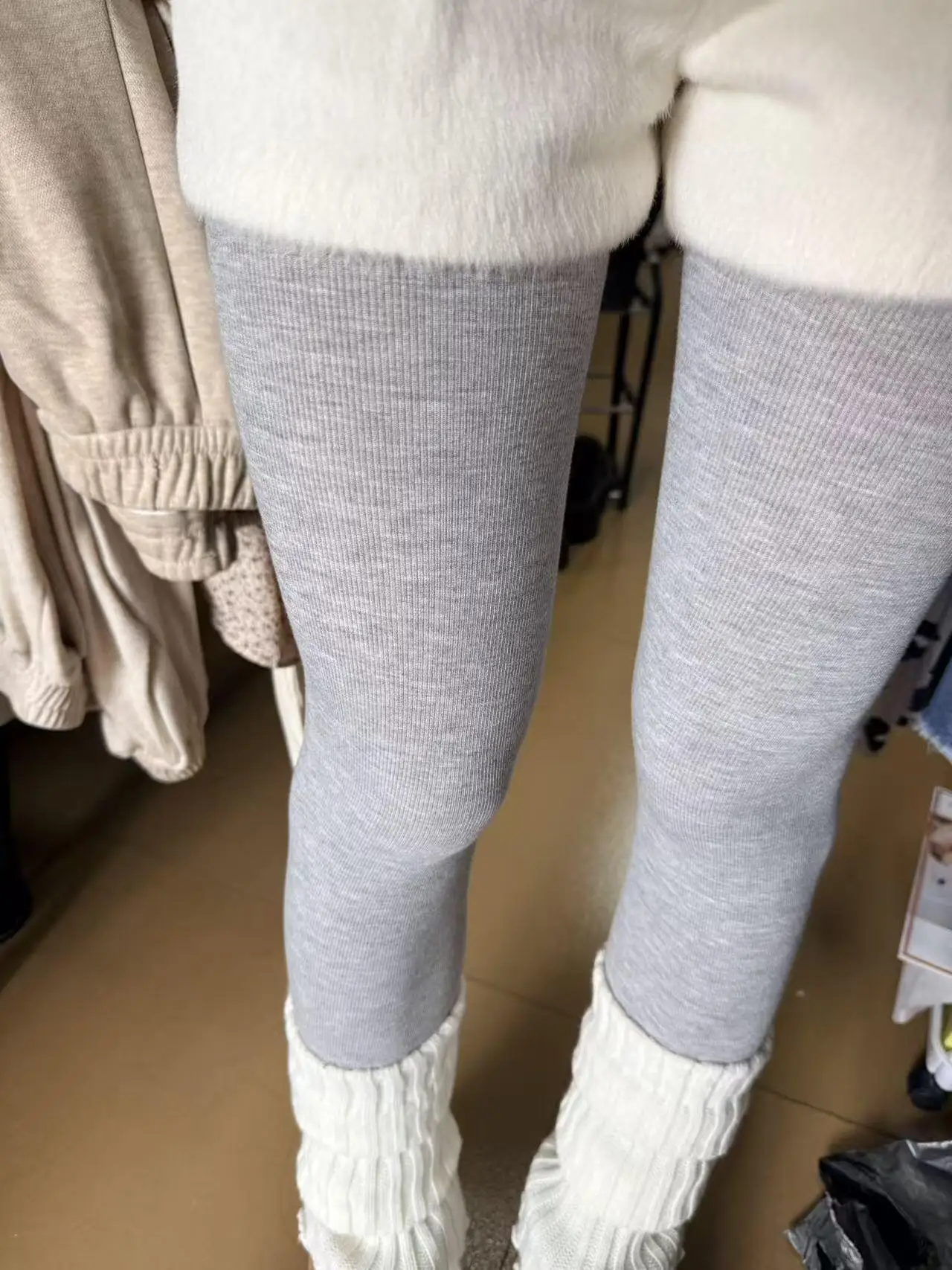 

Thiened Fce Lined Warm Leggings Women's Yoga Pants ey Spiral Tight Fit Autumn Winter Inner Wear to e Legs Look Slim