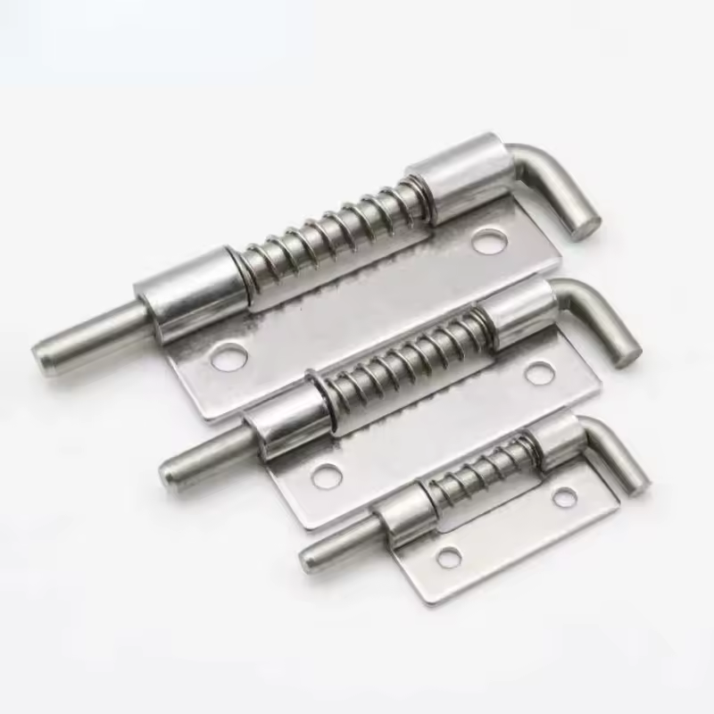 1pcs 304 stainless steel Long Silver Door Latch Sliding Lock Barrel Bolt Latch Hasp Staple Gate Safety Lock Latch Spring Barrel