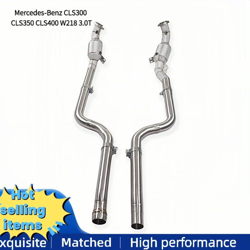 

High Performance Exhaust Header for Mercedes-Benz CLS300 CLS350 CLS400 W218 3.0T V6 Stainless Steel Exhaust Pipes Sport Downpipe