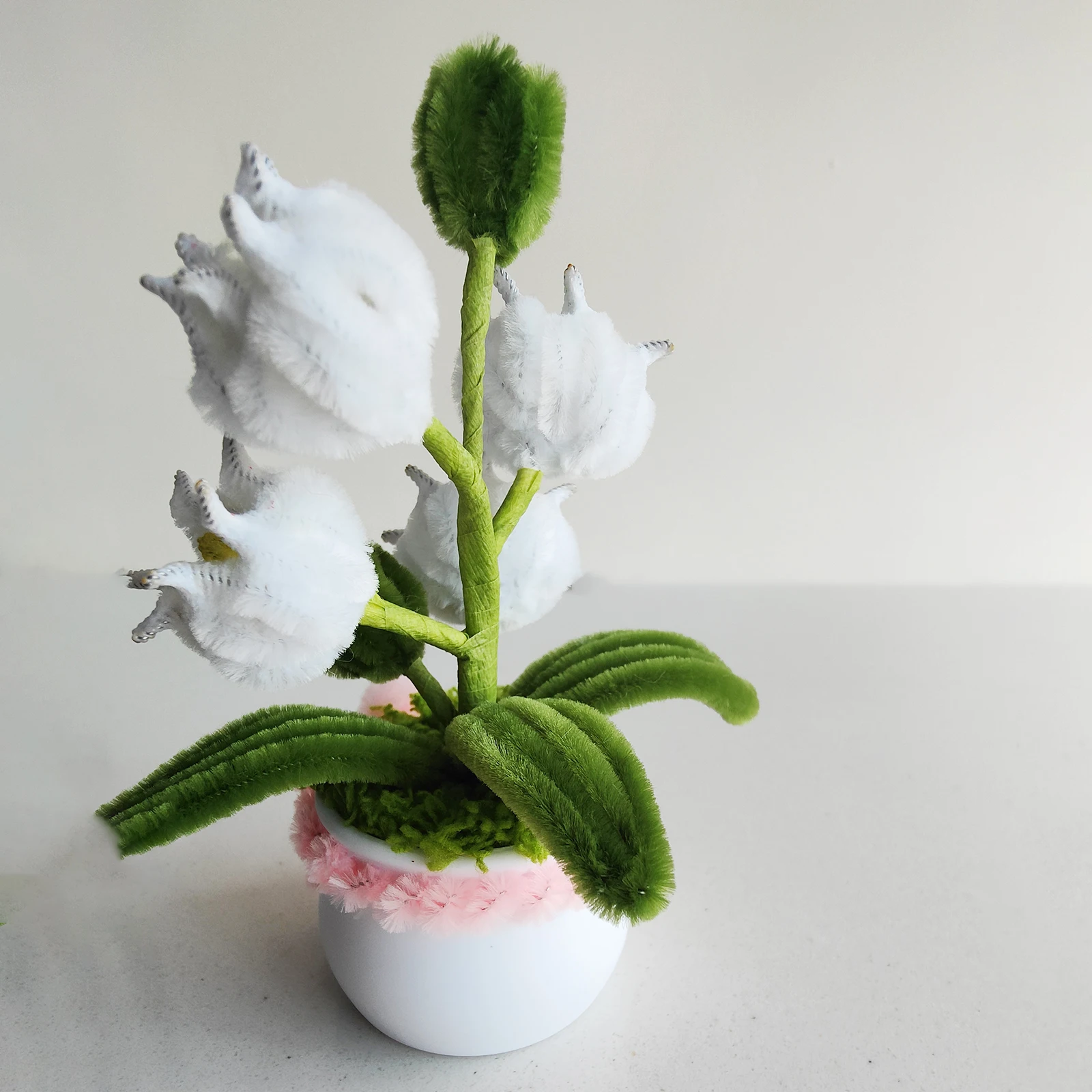 Handcrafted Completed DIY Lily of the Valley Flower Dried Plant Home Decor Piece Vibrant