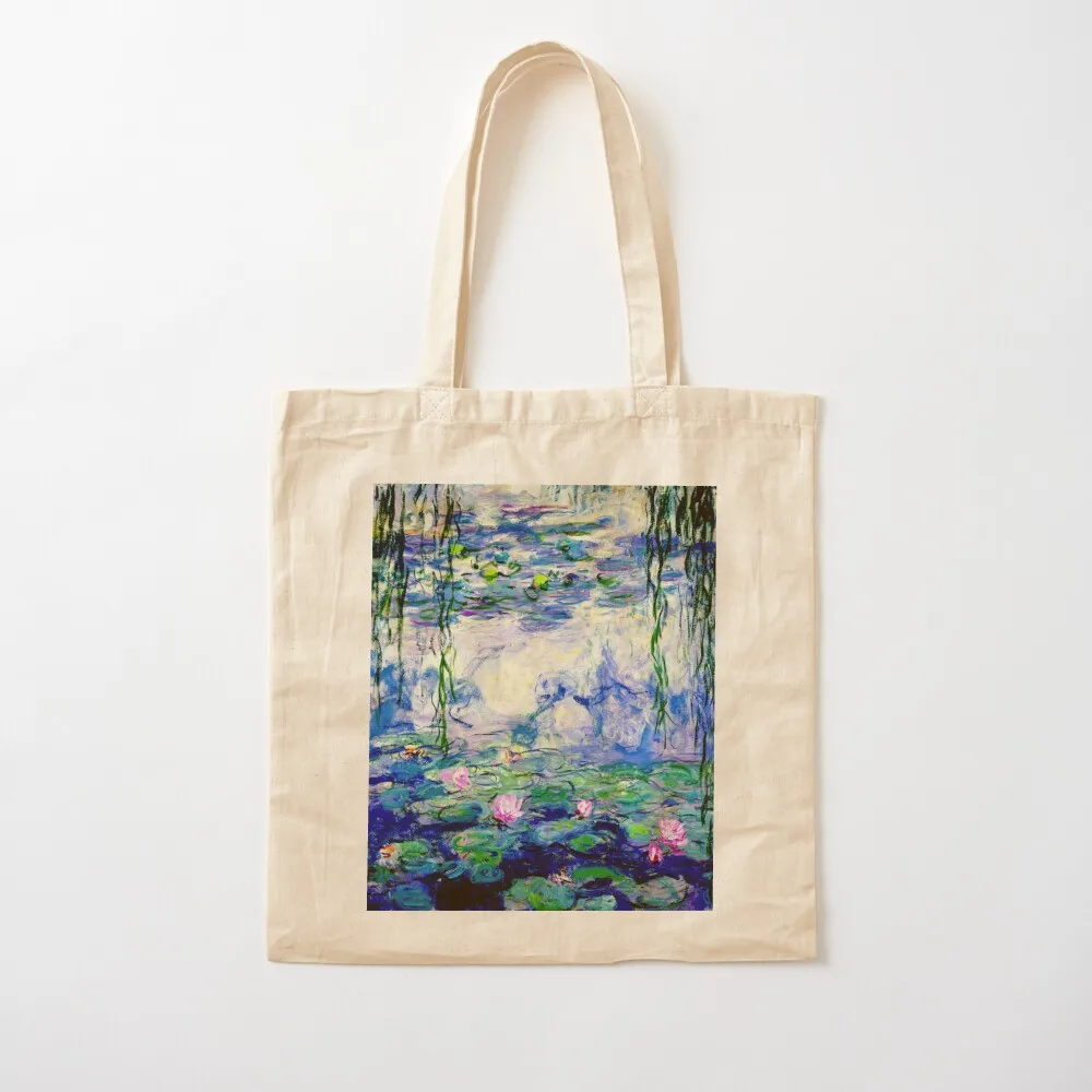 

Claude Monet Water Lilies Landscape of Water and Reflection Tote Bag tote bag men's Women's beach bags Canvas Tote Bag