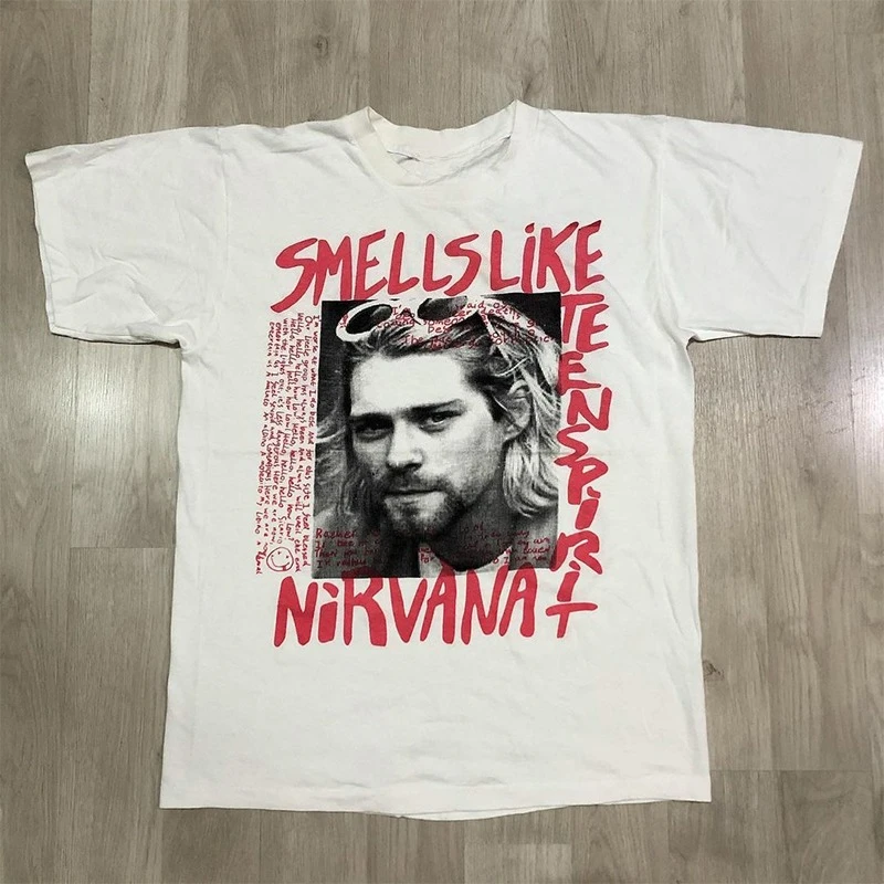 

Футболка с короткими рукавами Band Kurt Cobain Shot Walcott Ke I Like American High Street, восстановление древних способов для мужчин и женщин