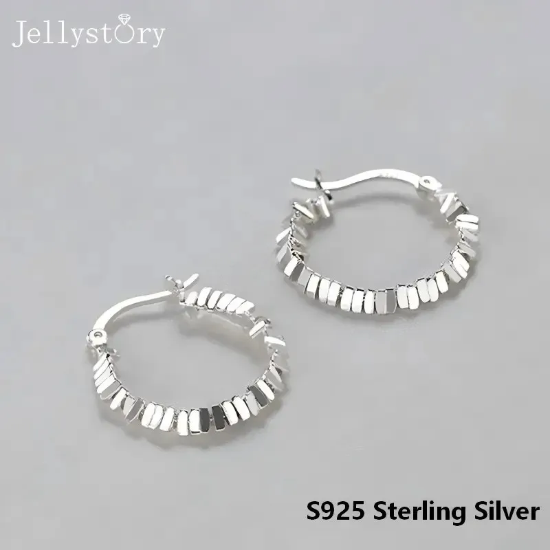 S925 Silver New Broken Silver Small Niche Design INS Earrings Fashion High-end Feel Ear Jewelry Ear Clips Trendy Non-fading