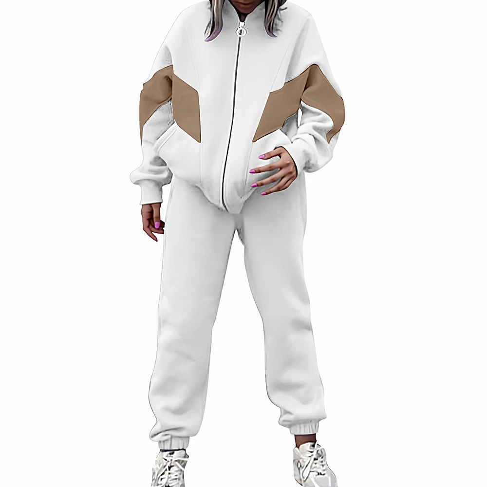 Conjunto de sudadera informal holgada para mujer, conjunto de pantalones de dos piezas a la moda para primavera y otoño, exportación europea americana