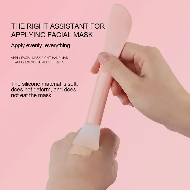 Double Head Silicone Brush Face Mask Glue Stirring Stick Easy To Clean Glue Classical Fashion Facial Mask Brush Makeup Tool