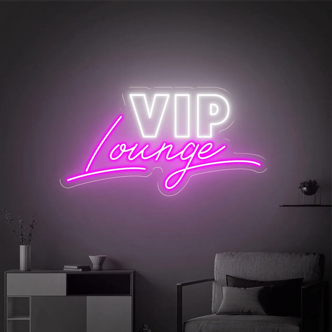 VIP Lounge Neon Sign, VIP Lounge Wall Decor, Custom VIP Room Led Light Sign, Handmade Christmas Gifts