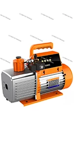 

Elitech Vacuum Pump V7/9/12 CFM 2 Stage Intelligent Rotary Vane Vacuum Pump HVAC Touch Screen, Data Logging, Storage Via App