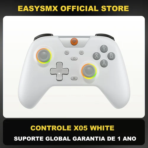 Imagen 1 del producto EasySMX X05 Gamepad inalámbrico Controlador de juegos Bluetooth Compatible con PC/teléfono/interruptor/Gamer de vapor, luz RGB, efecto Hall