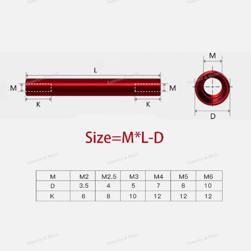 5/10PCS Aluminum Round Standoff Spacer M2 M3 Hollow Double-Headed Long Nut Length 4mm To 120mm Suitable for DIY FPV Model Stand