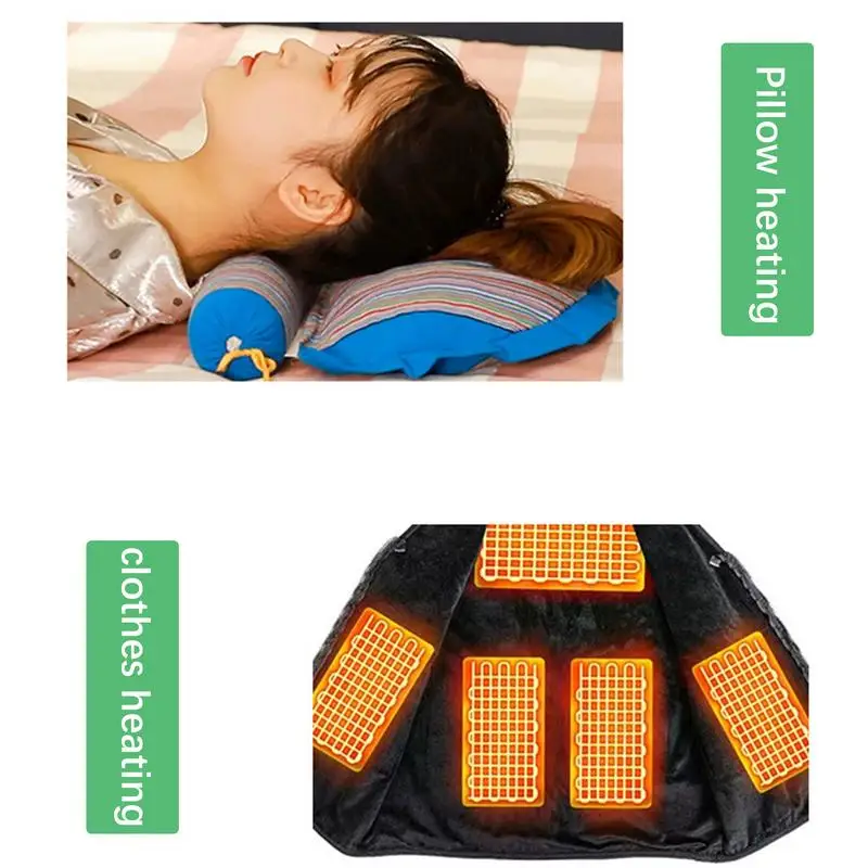 Heating Pad USB Heating Wire Heating Mat 5V Electric Heating Element Film Heater Pad For Warming Feet Heating Vest Coat