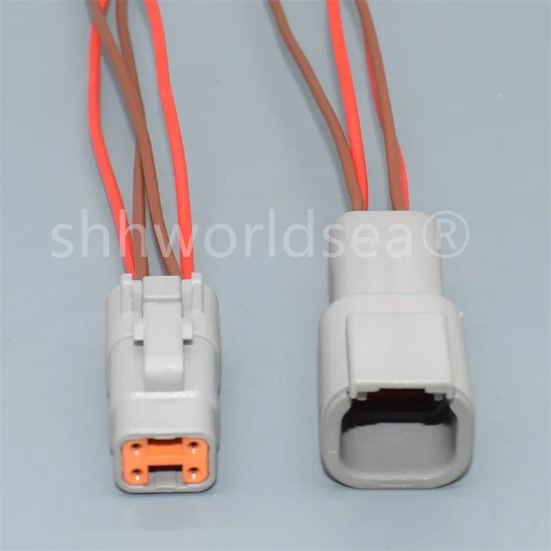 

1 комплект серии DTM, 4-контактный мужской и женский DTM06-4S DTM04-4P, автомобильный водонепроницаемый разъем, герметичный разъем жгута проводов